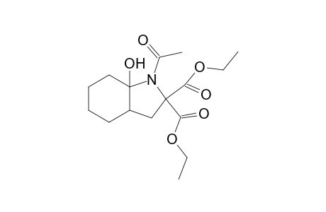 1-Acetyl-7a-hydroxyoctahydroindole-2,2-dicarboxylic acid, diethyl ester