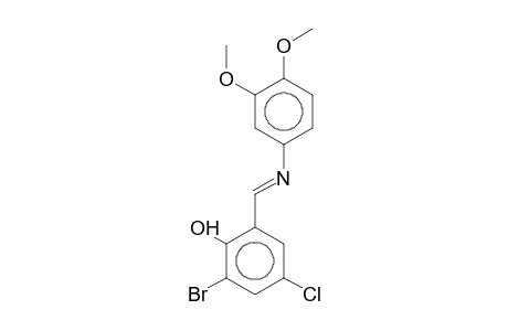 4-(2-Hydroxy-3-bromo-5-chlorobenzylideneamino)veratrole
