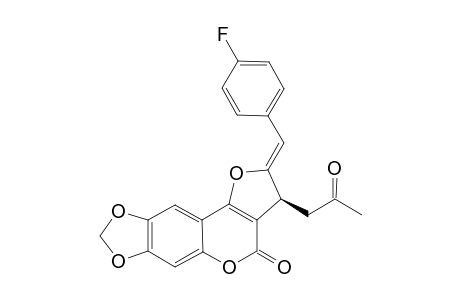 (S,Z)-2-(4-Fluorobenzylidene)-3-(2-oxopropyl)-2H-[1,3]dioxolo[4,5-g]furo[3,2-c]chromen-4(3H)-one