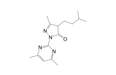 3H-Pyrazol-3-one, 2-(4,6-dimethyl-2-pyrimidinyl)-2,4-dihydro-5-methyl-4-(3-methylbutyl)-