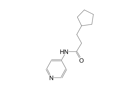 3-cyclopentyl-N-(4-pyridinyl)propanamide