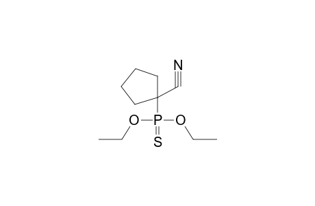 1-DIETHOXYTHIOPHOSPHINYL-1-CYCLOPENTANCARBOXYLIC ACID, NITRILE