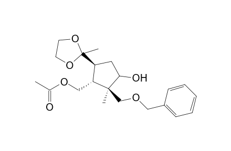 (1R,2R,5S)-2-Benzyloxymethyl-3-hydroxy-2-methyl-5-(2-methyl[1,3]dioxolan-2-yl)-cyclopentylmethyl acetate