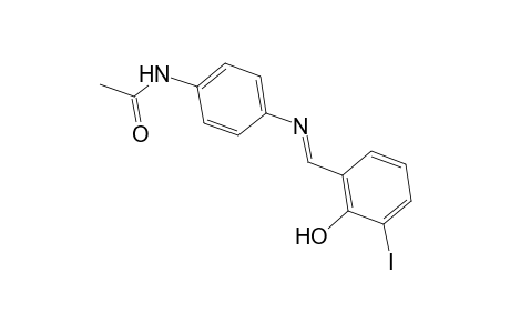 Acetamide, N-[4-(2-hydroxy-3-iodobenzylidenamino)phenyl]-