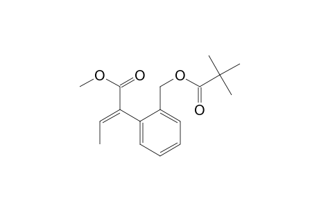 Benzeneacetic acid, 2-[(2,2-dimethyl-1-oxopropoxy)methyl]-alpha-ethylidene-, methyl ester