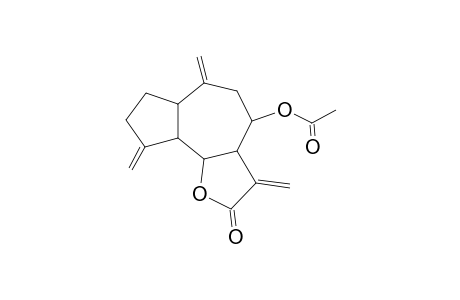 acetic acid (2-keto-3,6,9-trimethylene-3a,4,5,6a,7,8,9a,9b-octahydroazuleno[5,4-d]furan-4-yl) ester