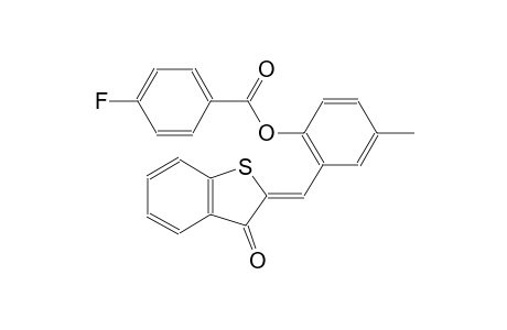 4-methyl-2-[(Z)-(3-oxo-1-benzothien-2(3H)-ylidene)methyl]phenyl 4-fluorobenzoate