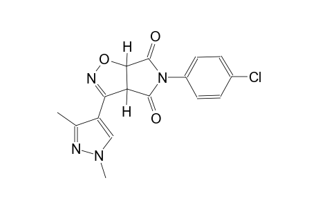 3aH-pyrrolo[3,4-d]isoxazole-4,6(5H,6aH)-dione, 5-(4-chlorophenyl)-3-(1,3-dimethyl-1H-pyrazol-4-yl)-, (3aS,6aR)-