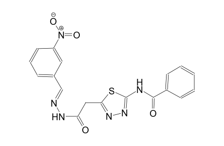N-(5-{2-[(2E)-2-(3-nitrobenzylidene)hydrazino]-2-oxoethyl}-1,3,4-thiadiazol-2-yl)benzamide