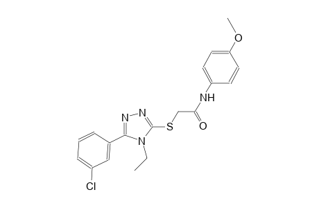 2-{[5-(3-chlorophenyl)-4-ethyl-4H-1,2,4-triazol-3-yl]sulfanyl}-N-(4-methoxyphenyl)acetamide