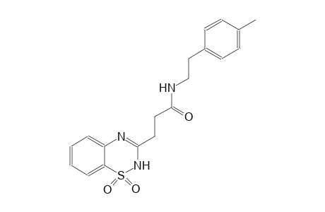 3-(1,1-dioxido-2H-1,2,4-benzothiadiazin-3-yl)-N-[2-(4-methylphenyl)ethyl]propanamide