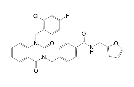 4-[(1-(2-chloro-4-fluorobenzyl)-2,4-dioxo-1,4-dihydro-3(2H)-quinazolinyl)methyl]-N-(2-furylmethyl)benzamide