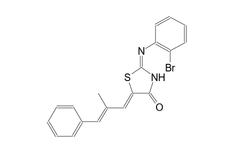 (2E,5Z)-2-[(2-bromophenyl)imino]-5-[(2E)-2-methyl-3-phenyl-2-propenylidene]-1,3-thiazolidin-4-one