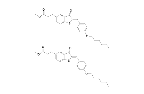METHYL-2-(4-HEXYLOXYPHENYLMETHYLENE)-BENZO-[B]-THIOPHEN-3-(2H)-ONE-5-(2-ETHYLCARBOXYLATE)