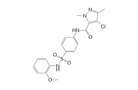 4-chloro-N-{4-[(2-methoxyanilino)sulfonyl]phenyl}-1,3-dimethyl-1H-pyrazole-5-carboxamide