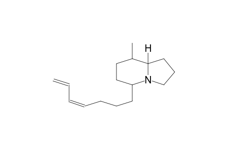 INDOLIZINE, OCTAHYDRO-8-METHYL-5-(4-HEPTEN-6-YNYL)-