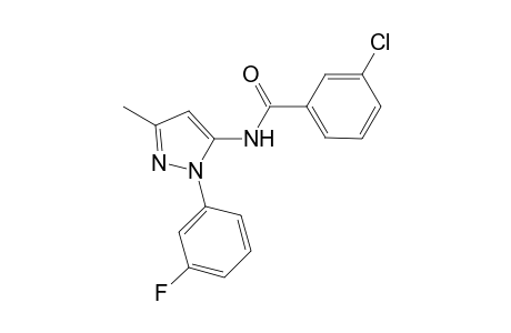 3-Chloro-N-[1-(3-fluorophenyl)-3-methyl-1H-pyrazol-5-yl]benzamide
