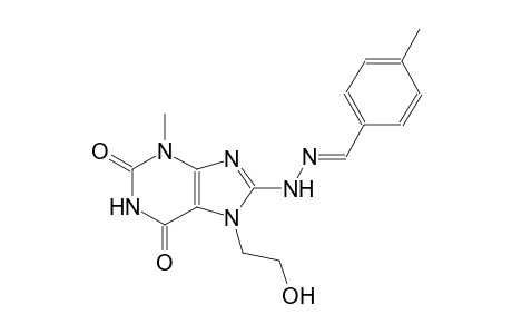 4-methylbenzaldehyde [7-(2-hydroxyethyl)-3-methyl-2,6-dioxo-2,3,6,7-tetrahydro-1H-purin-8-yl]hydrazone