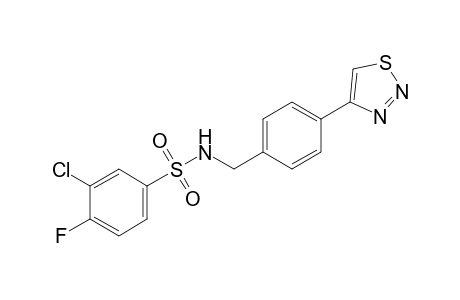 3-chloro-4-fluoro-N-[p-(1,2,3-thiadiazol-4-yl)benzyl]benzenesulfonamide