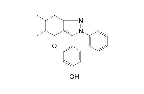 Indazol-4-one, 3-(4-hydroxyphenyl)-5,6-dimethyl-2-phenyl-2,5,6,7-tetrahydro-
