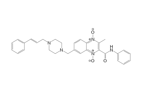 (E)-3-Methyl-N-phenyl-7-[4-(3-phenyl-2-propenyl)piperazine-1-ylmethyl]quinoxaline-2-carboxamide-1,4-dioxide