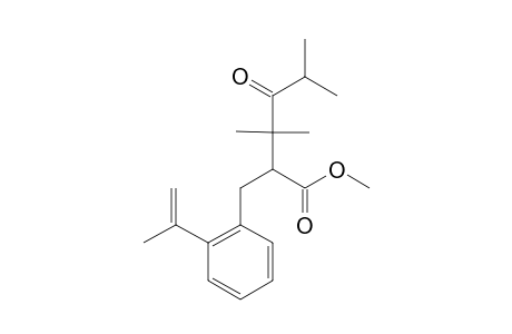 Methyl 2-(2-isopropenylbenzyl)-3,3,5-trimethyl-4-oxohexanoate