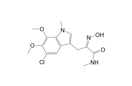 1H-Indole-3-propanamide, 5-chloro-.alpha.-(hydroxyimino)-6,7-dimethoxy-N,1-dimethyl-