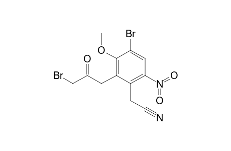 [4-Bromo-3-methoxy-2-(3-bromo-2-oxopropyl)-6-nitrophenyl]acetonitrile