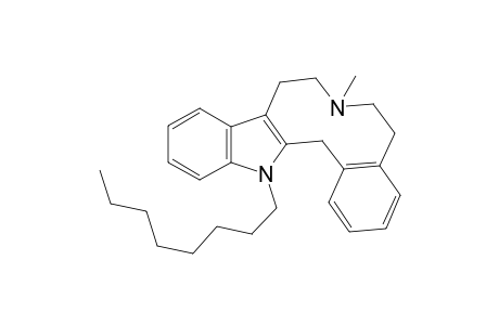 7-Methyl-14-octyl-6,7,8,9,14,15-hexahydro-5H-indolo-[3,2-f][3]benzazecine