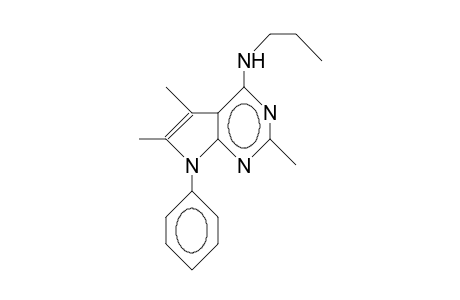 7-Phenyl-N-propyl-2,5,6-trimethyl-7H-pyrrolo(2,3-D)pyrimidin-4-amine