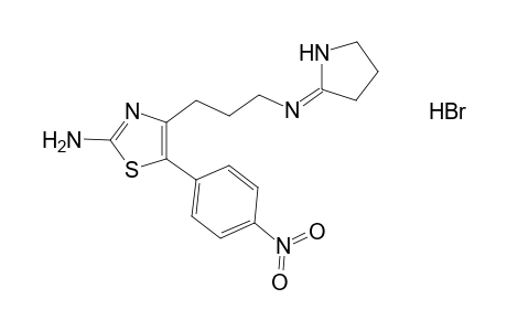 2-Amino-5-(4-nitrophenyl)-4-[3-(pyrrolodin-2-ylidene)aminopropyl]thiazole hydrobromide