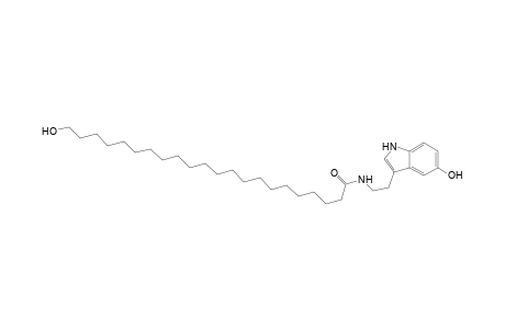 22-hydroxy-N-[2-(5-hydroxy-1H-indol-3-yl)ethyl]docosanamide