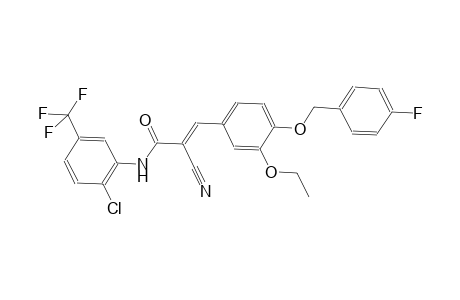 (2E)-N-[2-chloro-5-(trifluoromethyl)phenyl]-2-cyano-3-{3-ethoxy-4-[(4-fluorobenzyl)oxy]phenyl}-2-propenamide