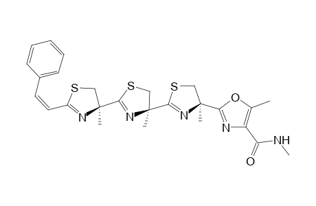 N,5-dimethyl-2-[(4R)-4-methyl-2-[(4S)-4-methyl-2-[(4S)-4-methyl-2-[(Z)-2-phenylethenyl]-5H-1,3-thiazol-4-yl]-5H-1,3-thiazol-4-yl]-5H-1,3-thiazol-4-yl]-1,3-oxazole-4-carboxamide
