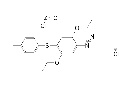 2,5-diethoxy-4-[(4-methylphenyl)sulfanyl]benzenediazonium chloride compound with dichlorozinc (1:1)