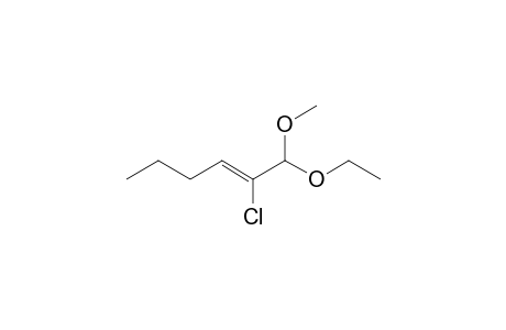 (2Z)-2-Chloro-1-ethoxy-1-methoxyhex-2-ene