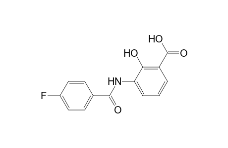 3-[(4-fluorobenzoyl)amino]-2-hydroxybenzoic acid