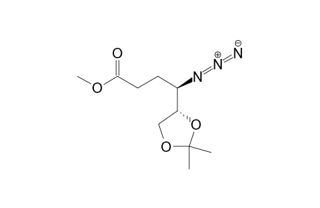 Methyl 4-azido-2,3,4-trideoxy-5,6-isopropylidene-D-threohexanate [(4R,5S)-methyl 4-azido-5,6-(isopropylidenedioxy)hexanoate]