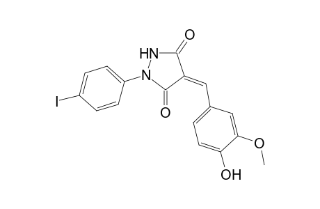 4-(4-Hydroxy-3-methoxy-benzylidene)-1-(4-iodo-phenyl)-pyrazolidine-3,5-dione