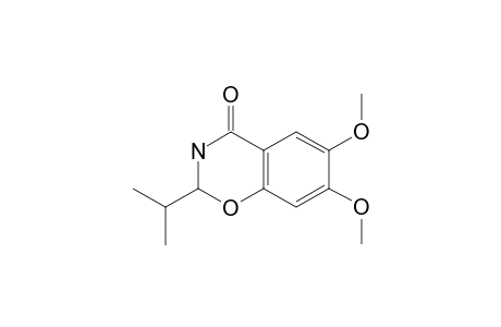 6,7-DIMETHOXY-2,3-DIHYDRO-2-ISOPROPYL-1,3-BENZOXAZIN-4-ONE