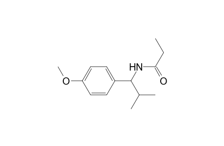 N-[1-(4-methoxyphenyl)-2-methylpropyl]propanamide