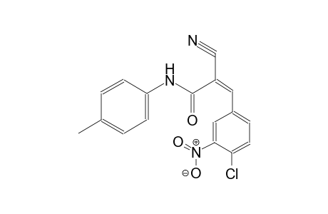 (2Z)-3-(4-chloro-3-nitrophenyl)-2-cyano-N-(4-methylphenyl)-2-propenamide