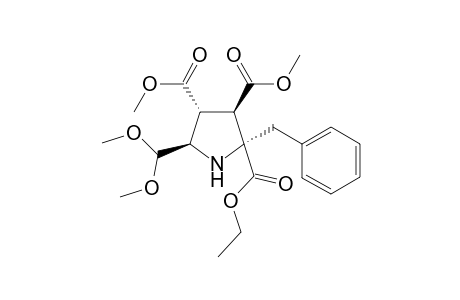 2-Ethyl 3,4-dimethyl (2S*,3R*,4R*,5R*)-2-benzyl-5-(dimethoxymethyl)pyrrolidine-2,3,4-tricarboxylate