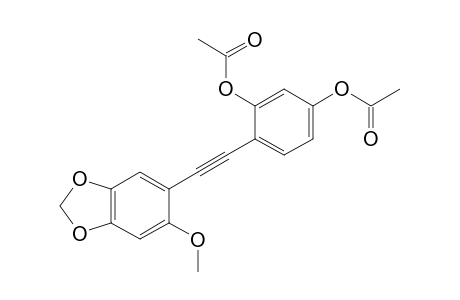1-(2-Methoxy-4,5-methylenedioxyphenyl)-2-(2,4-diacetoxyphenyl)ethyne
