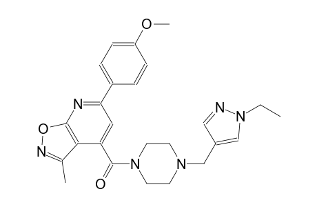 isoxazolo[5,4-b]pyridine, 4-[[4-[(1-ethyl-1H-pyrazol-4-yl)methyl]-1-piperazinyl]carbonyl]-6-(4-methoxyphenyl)-3-methyl-