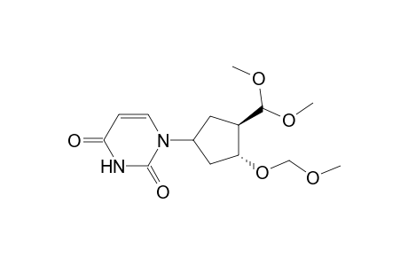 1-[3.beta.-dimethoxymethyl-4.alpha.-(methoxymethoxy)cyclopentan-1-yl]pyrimidine-2,4(1H,3H)-dione