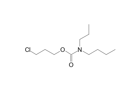 Carbonic acid, monoamide, N-propyl-N-butyl-, 3-chloropropyl ester