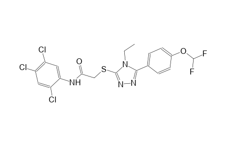 2-({5-[4-(difluoromethoxy)phenyl]-4-ethyl-4H-1,2,4-triazol-3-yl}sulfanyl)-N-(2,4,5-trichlorophenyl)acetamide
