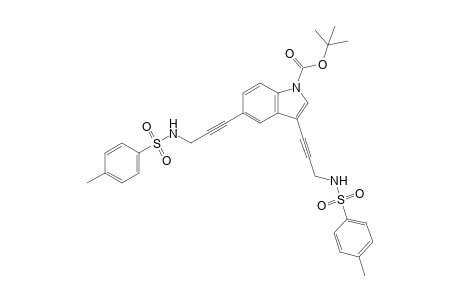 3,5-bis[3-(tosylamino)prop-1-ynyl]indole-1-carboxylic acid tert-butyl ester