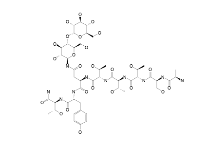 D-ALA-SER-THR-THR-ASN-(4-O-ALPHA-D-GLUCOPYRANOSYL-BETA-D-GLUCOPYRANOSYL)-TYR-THR-NH2